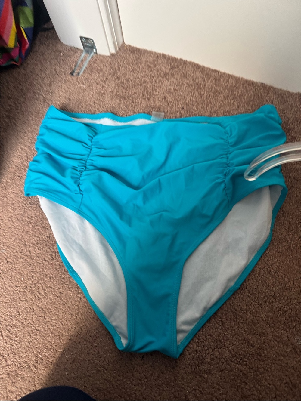 High-Waist Turquoise Bikini Bottom